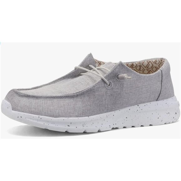 SEEKAVAN Men's Casual Slip-on Loafers Comfort Stretch Grey Shoes Lightweight 12 - Picture 1 of 9